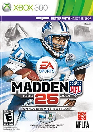 Madden NFL 25 Anniversary Edition with NFL Sunday Ticket -Xbox 360, USED-Very Go