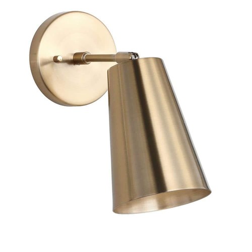 SAFAVIEH Sconce Indoor Transitional Style Iron Body Leonardo 1-Light Brass Gold