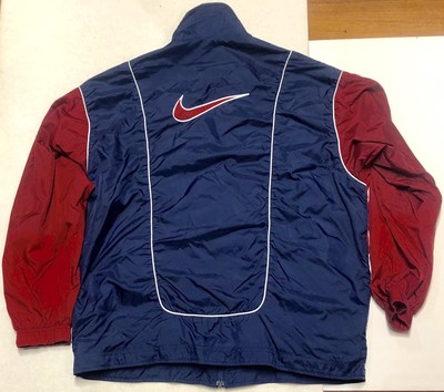 vintage red white and blue nike windbreaker