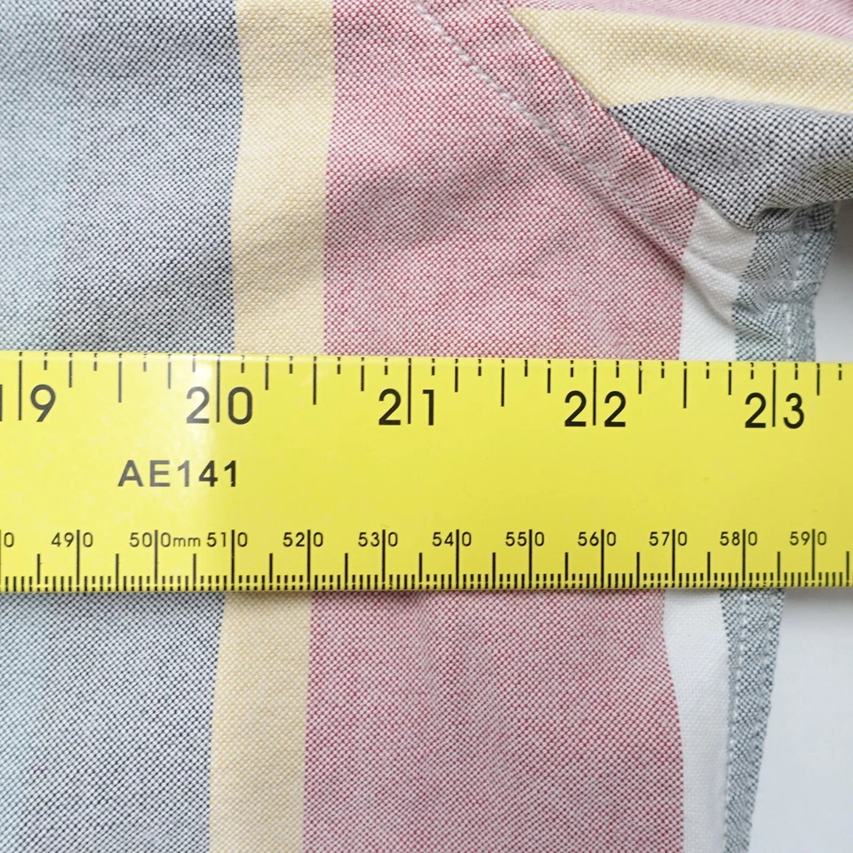 American Eagle Shirt Men's LT Multicolor Striped Long Sleeve Classic Button-Down - Image 4 of 4