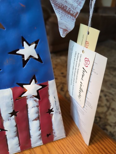 Home Interiors Patriotic Metal Tealight Angel - 4th July Celebration - NWOB - Picture 6 of 15
