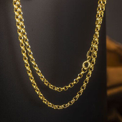 NEUF origine 18K Multi-Tone Gold Necklace Lucky Clover Lien Chaîne Collier 17.7"L