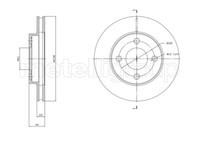 Metelli 2X Bremsscheibe Vorne Ø238 Mm BelüFtet Lackiert FüR Nissan Micra III