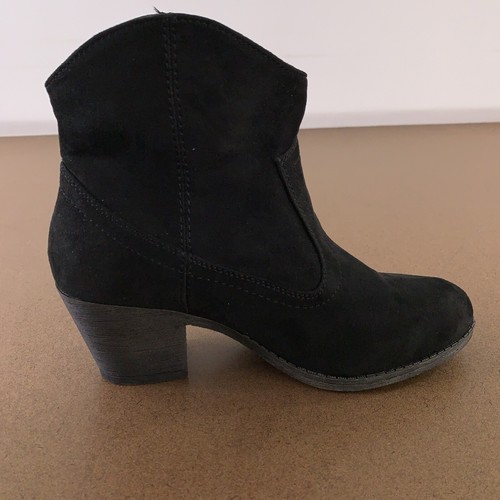Rocket Dog Women's Shoe Size 7.5 Black Faux Suede Soundoff Ankle Western Boot - Picture 4 of 8