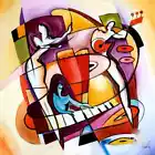Gockel Abstract Art Hand-Painted Oil Painting Reproduction Canvas Wall Decor