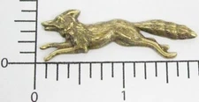 43563         Brass Oxidized Large Running Fox Jewelry Finding