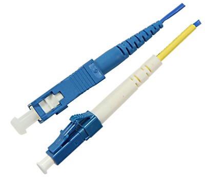 1m LC-SC Simplex 9/125 OS2 Singlemode Fiber Optic Patch Cable OFNR Yellow 3FT