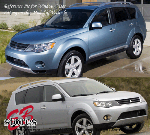 Viseras para ventana de ventilación Mitsubishi Outlander 07 08 09 10 ES LS XLS 4 piezas - Imagen 4 de 5