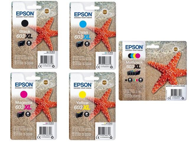 Original Epson 603XL Tinte Seestern Multipack WorkForce WF-2810 2820 2830 2835