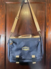 Bush's Best Baked Beans Blue Nylon Computer Bag Multi Pocket Messenger Bag