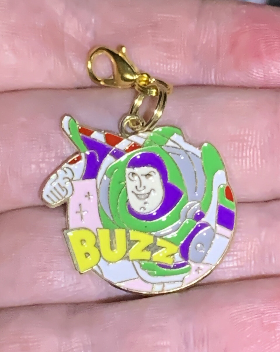 Buzz Key Chain Gold Buzz Lightyear From Toy Story Charm Zipper Pull & Keychain Add On ...
