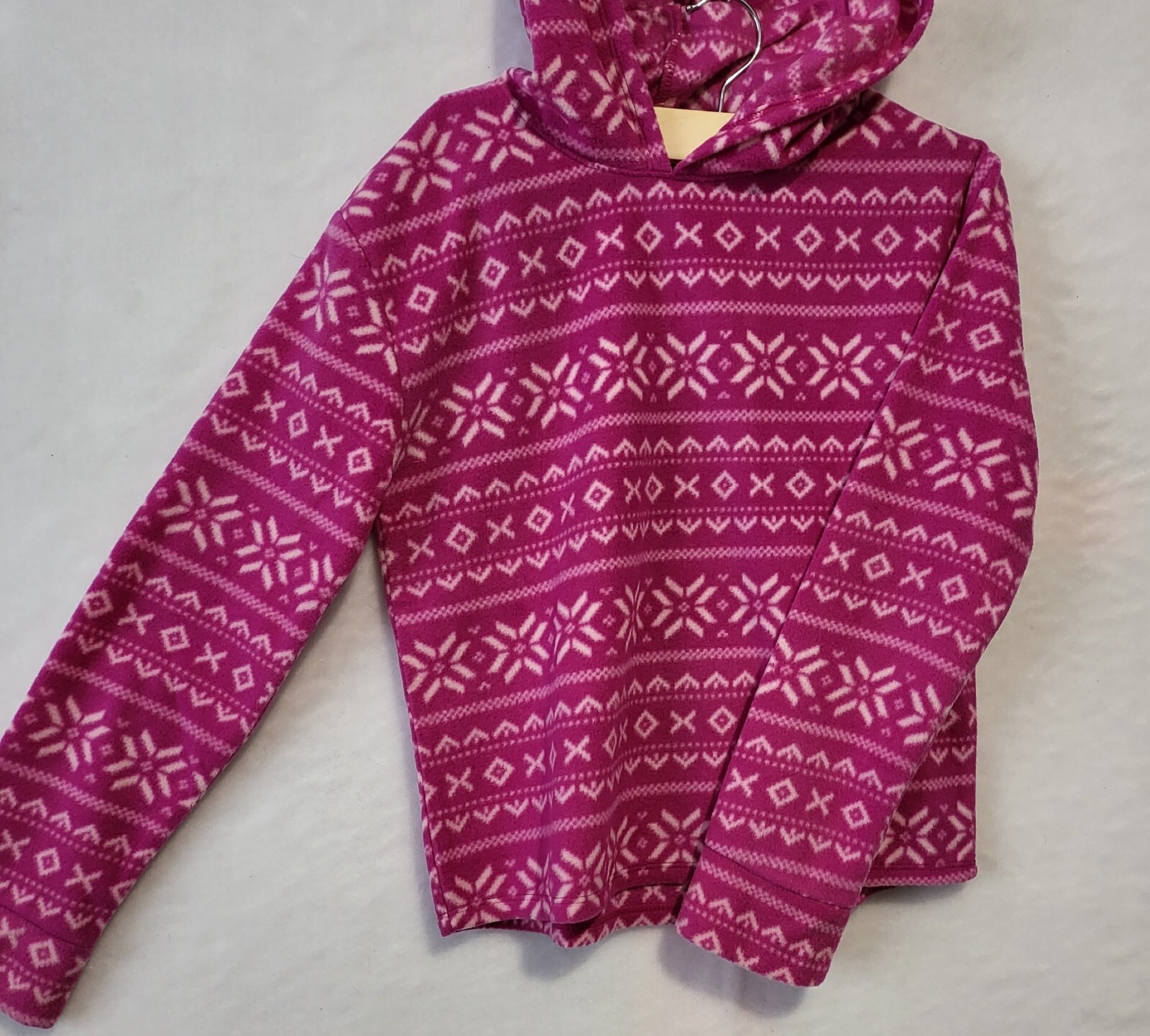 Jumping Beans Girls Size 10 Hot Pink Hoodie with White Design