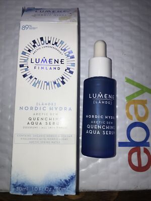 LUMENE Lahde Nordic Hydra Arctic Dew Quenching Aqua SERUM nib UNS 1OZ