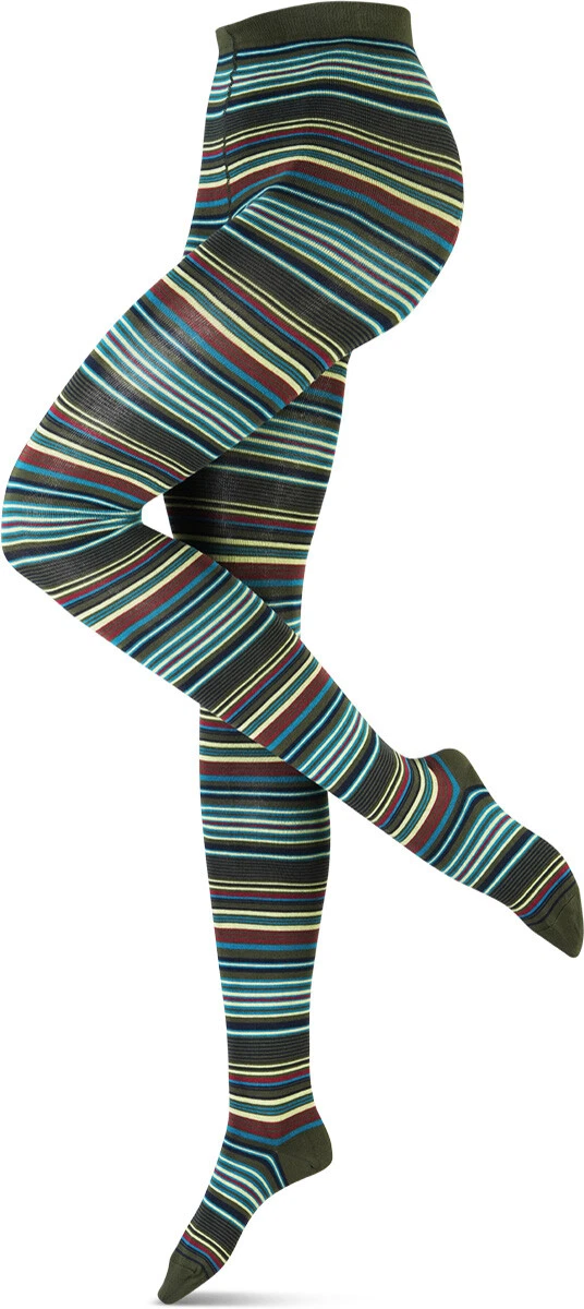 Striped top cotton tights