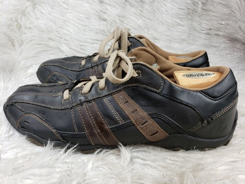 SKECHERS 62607 Black Brown Casual Shoes 