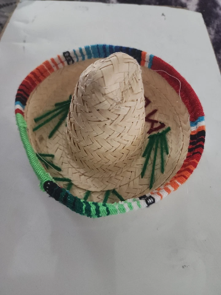 Autêntico do México, chapéu minúsculo mexicano perfeito para 5 de maio ou Halloween 7 polegadas - Imagem 3 de 4