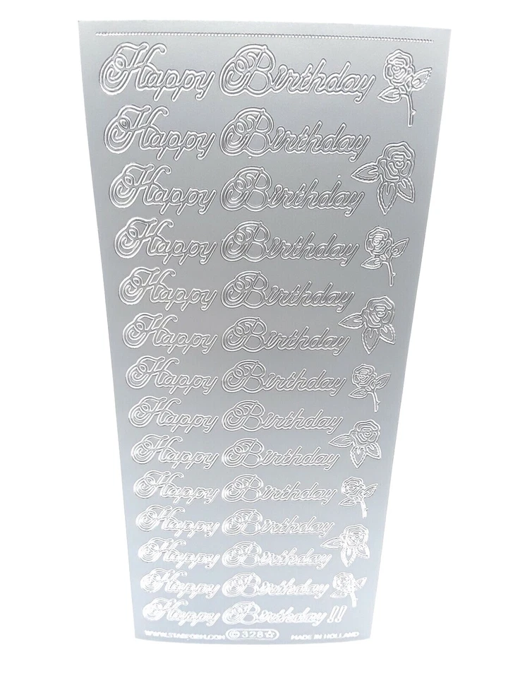 Peel off stickers 'Happy Birthday' Starform 328