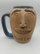 Booty Jugs Boss Lady Whimsical Funny Mug Cup Blue About Face Designs 3D 