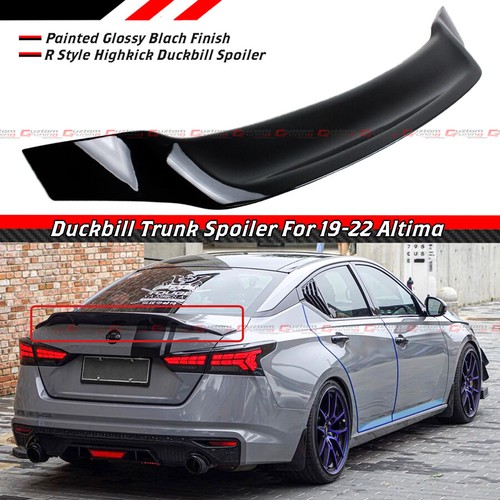 FOR 2019-2025 NISSAN ALTIMA R STYLE GLOSS BLACK HIGH KICK DUCKBILL TRUNK SPOILER - 第 2/4 張圖片