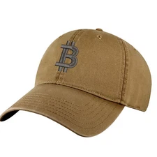 Bitcoin Baseball Hat – Embroidered BTC Crypto Logo Cap Adjustable
