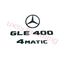 GLE400 SUV 4MATIC Rear Star Emblem Matte Black Letter Badge For AMG Benz W166
