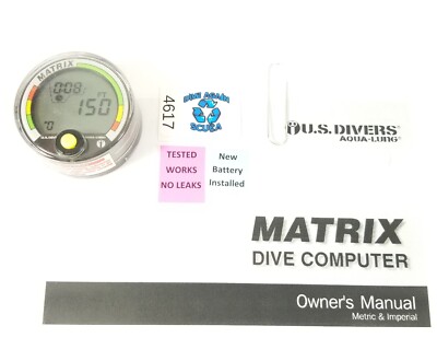 US Divers / Aqua Lung Matrix Taucher Tauchen Computer Palet Modul Mit Anleitung