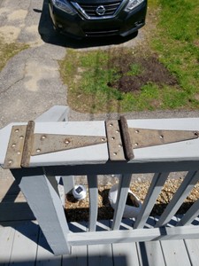 Vintage Rustic Large Barn Door Gate Metal Hinges Strap Ebay