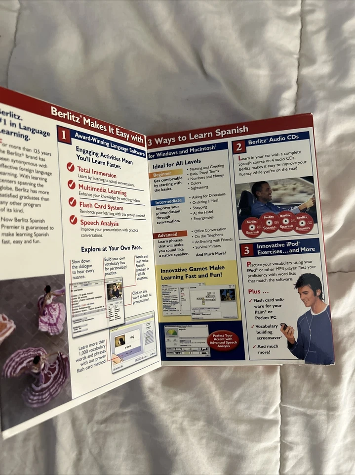 Berlitz Spanish Premier Software Windows PC Mac 2006 Eight CD Language Learning  - Image 3 of 4