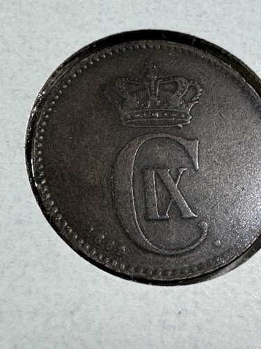 1889 Denmark 2 Ore Bronze Coin - Picture 2 of 8