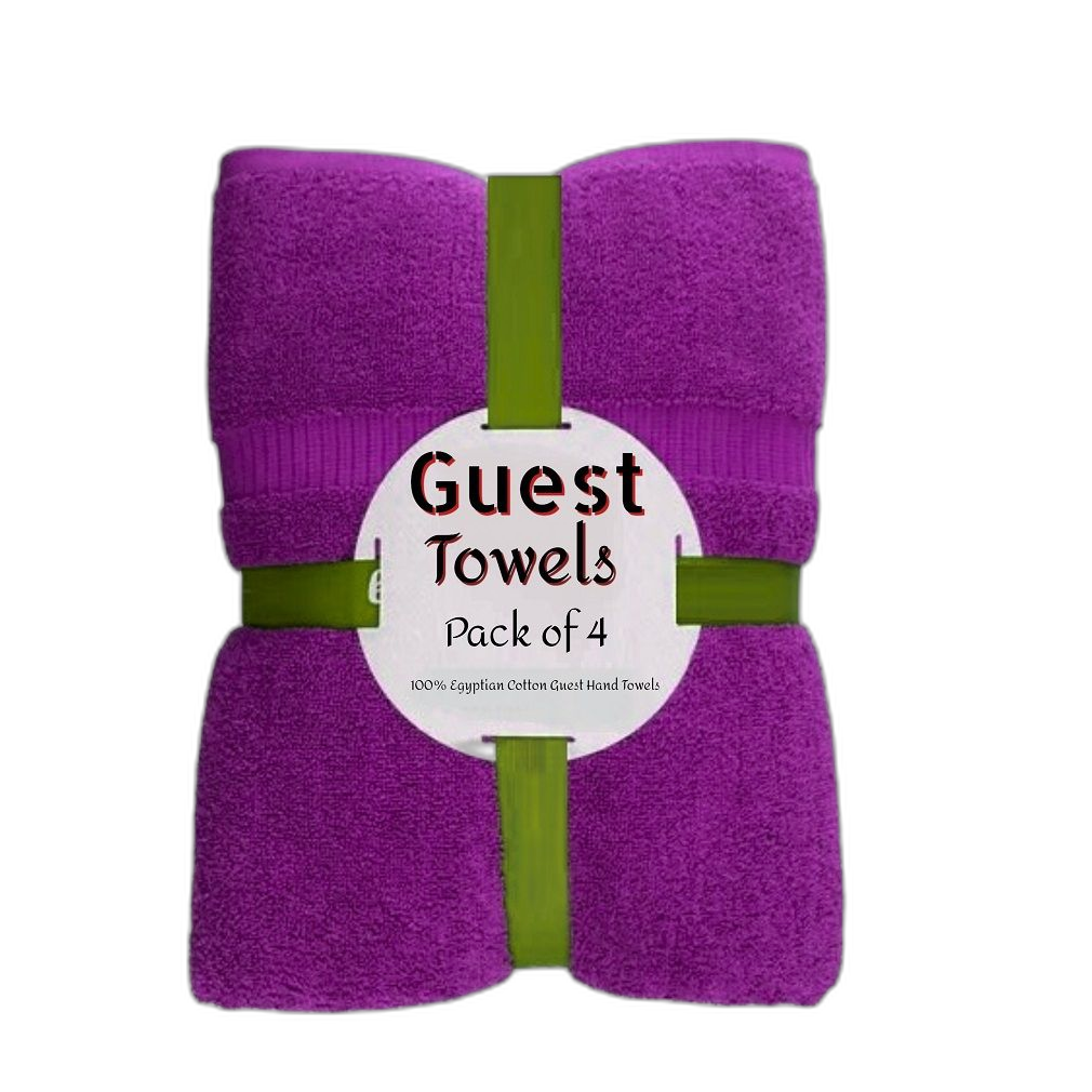 4X Guest Towels 100 Egyptian Cotton (30cm x 50cm) Hand Towel 600GSM