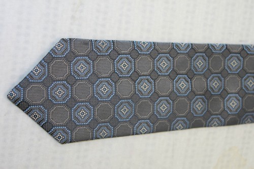 David Donahue men's Charcoal Geometric tie MSRP $115 - Picture 3 of 4