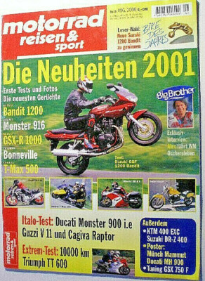 MRS 8-00+DUCATI MONSTER+GUZZI V11 SPORT+SUZUKI BANDIT 1200 & DR-Z 400+CAGIVA+KTM
