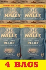 4x Halls ECONOMY PACK Mountain Menthol Cough & Throat Relief  280 Drops 4 BAGS