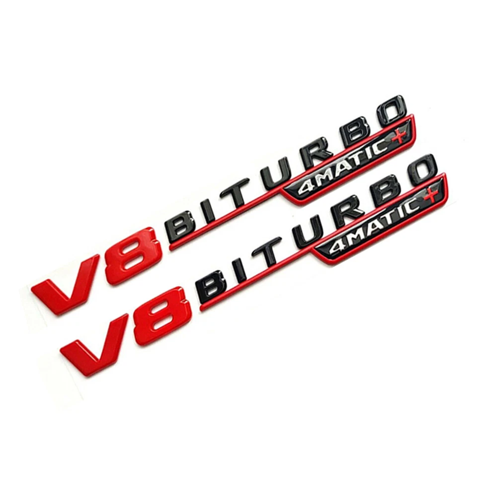 NEW Gloss Black/Red V8 BITURBO 4MATIC+ For Mercedes-Benz E63 E63S AMG W213 - Image 2 of 3