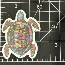 Rainbow Sea Turtle Vinyl Decal Sticker Bomb Ocean Life Global Warming Awareness