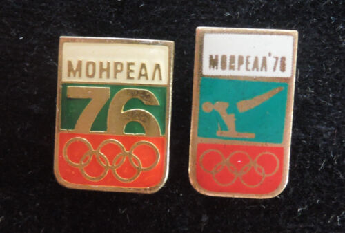 1976 Montreal Canada Olympic Games Official Pin Badge NOC Bulgaria - Picture 1 of 7