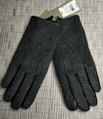 Men's  Herringbone Touch Dress Gloves - Goodfellow & Co Size M/L Gray