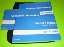 2021 HONDA ACCORD SEDAN OWNERS GUIDE MANUAL SET 21 +CASE I4 LX EX SPORT EX-L