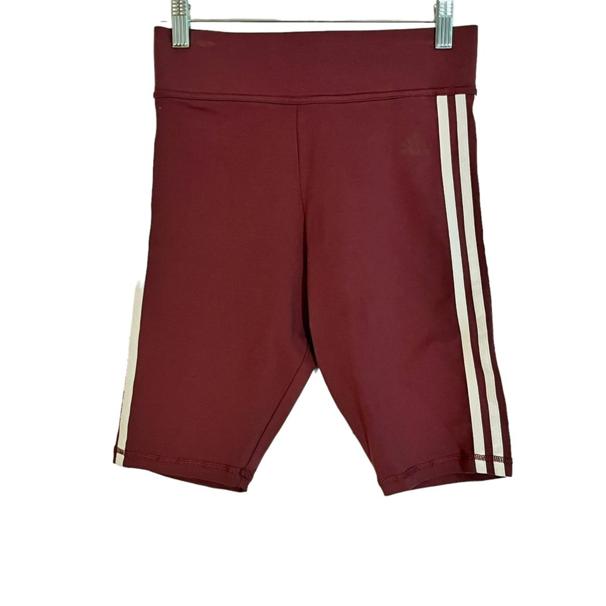 NEW ADIDAS BIKE SHORTS WOMENS SMALL 3 STRIPE COTTON QUIET