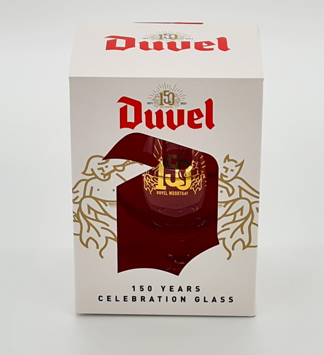 Duvel Bier 150 Jahre 1871-2021 Jubiläumsglas Pokal 33cl Gläser Teufel (7530-1)