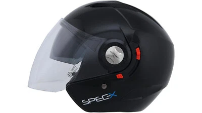 SPEC-X Motorradhelm Jethelm City Helm Motorrad schwarz SpecX SX-22.01 Gr. S (55/56)