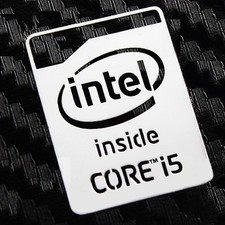 Lot of 10 Intel Core i5 Inside Silver Chrome Stickers 16 x 20.5mm Haswell 2013