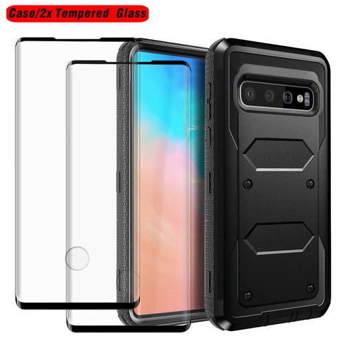 For Samsung Galaxy S10 S20 S21 S22 S23 Shockproof Hard Case Cover Tempered Glass - Picture 14 of 55