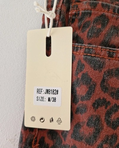 Jeans for Woman Jewelly Animal Print Wide Leg Jeans Size M - Picture 4 of 6