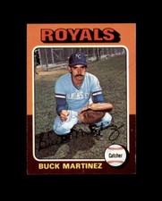 Buck Martinez Hand Sign 1975 Topps Kansas City Royals Autograph