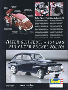 Volvo PV544 Coupé 1960 - Revell 1/18 - Noir - Modèle Réduit Avec Ouverture