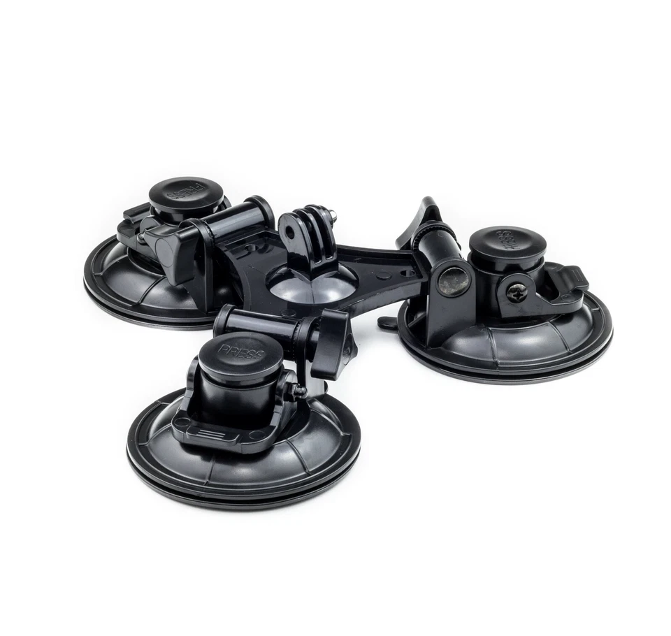 Triple Suction Cup Car Mount For GoPro Lit Hero 13 12 Max2 DJI OSMO Action Cam - Image 3 of 4