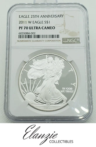 2011-W Proof American Silver Eagle 25th Anniversary NGC PF70 Ultra Cameo