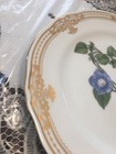 Andrea By Sadek Golden Botanical Purple Iris Floral Cake Plate/Server, New Vtg — photo 9