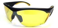 Shooter's Edge ANSI Z87.1 Safety Shooting Glasses Contrast Yellow lens Black frm